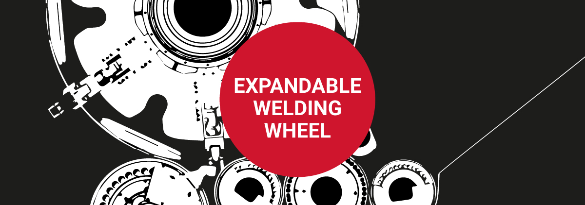 Expandable welding wheel 