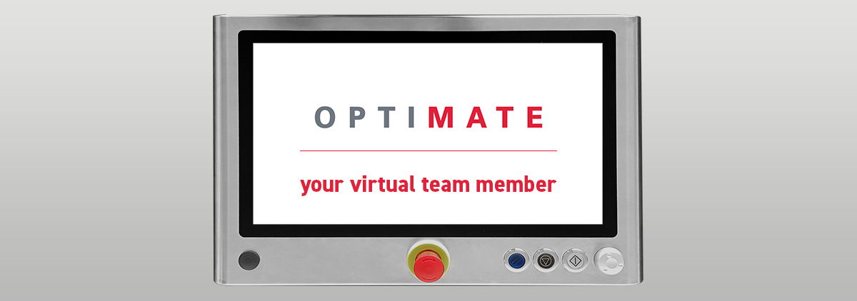 Screen showing the claim: OptiMate your virtual team member 