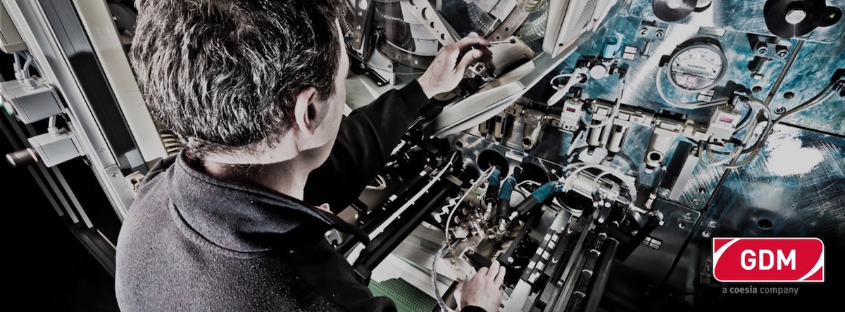 Man at work on a machinery