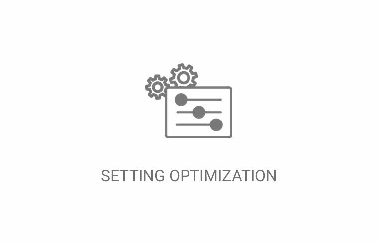 Setting optimization 