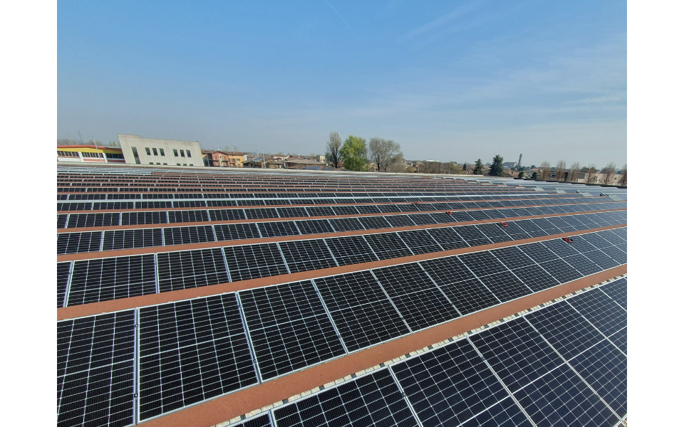 Solar panels on GDM's rooftop